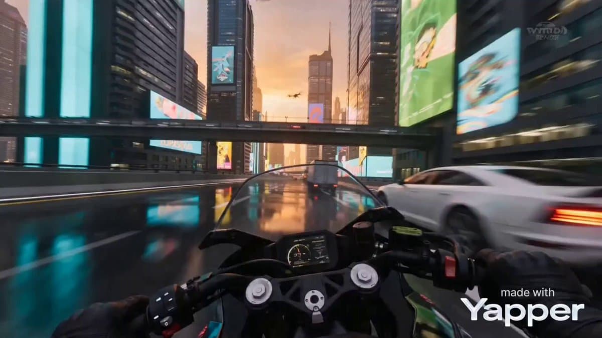 Cyberpunk Motorcycle POV Video Prompt preview