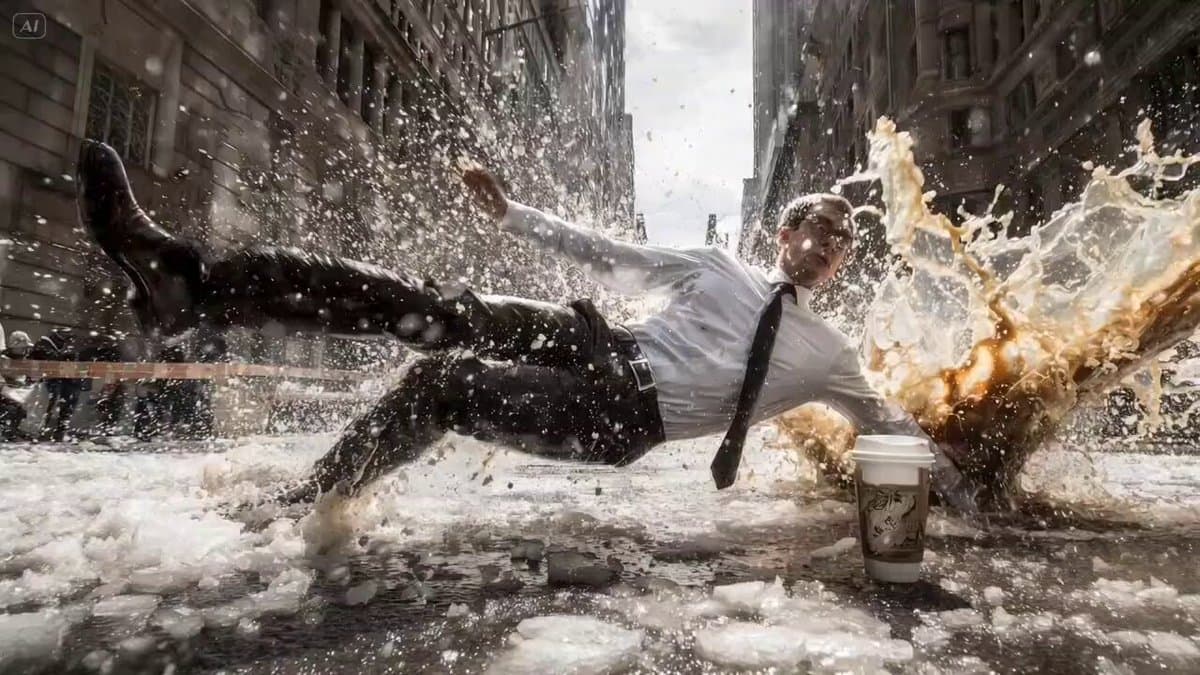 Bullet Time Falling Businessman preview