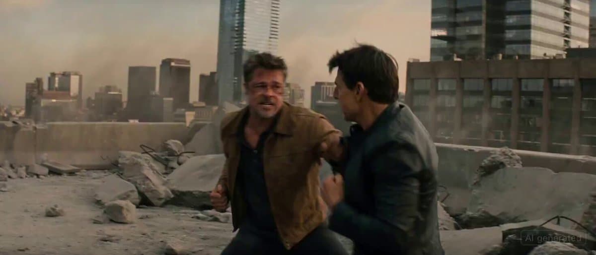 Brad Pitt vs Tom Cruise Fight Scene Prompt preview