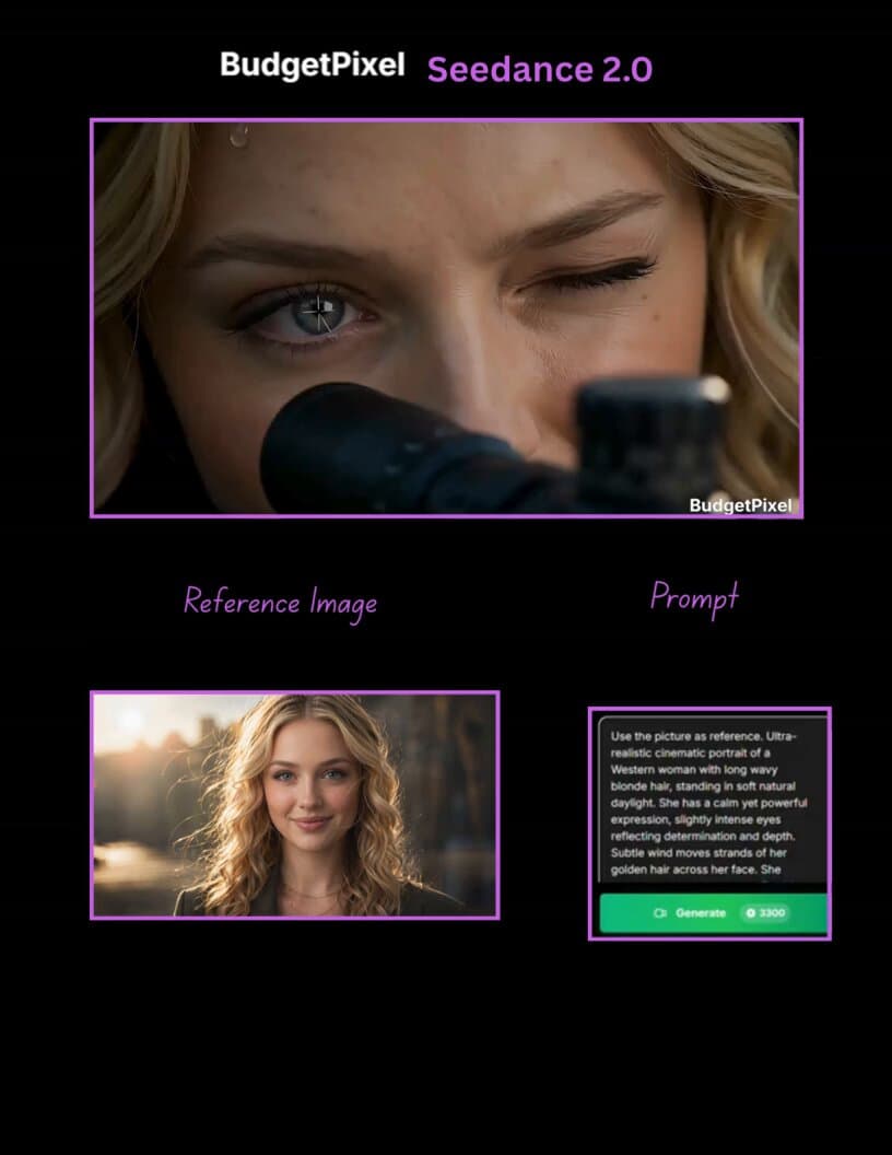 Cinematic Portrait of a Wavy Blonde Woman preview