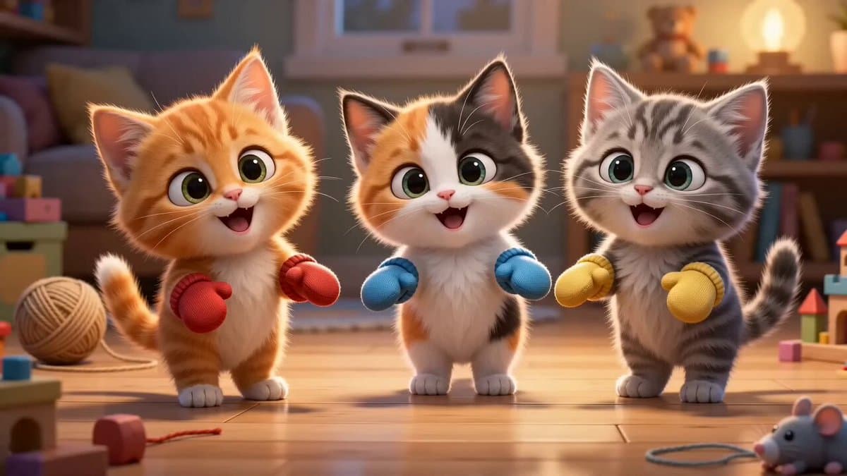 Dancing Kittens with Mittens Cartoon preview