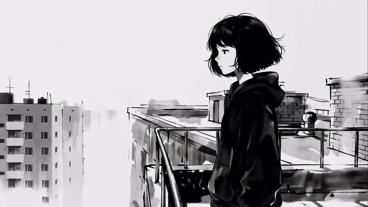 Monochromatic Manga Ink Animation preview