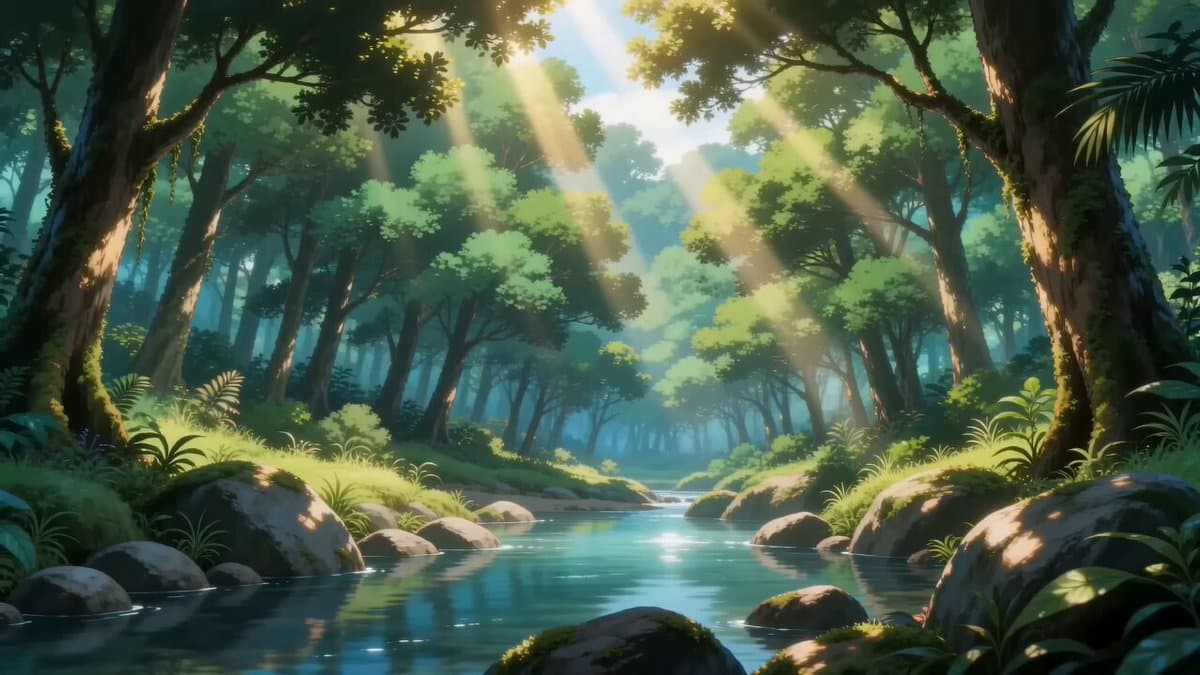 Ghibli Style Forest Outdoor Cooking preview