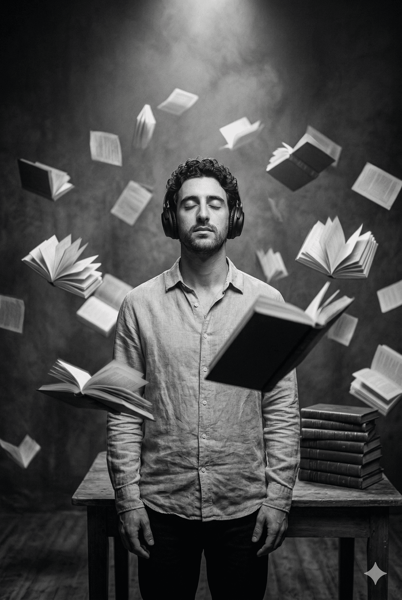 Black-and-white Surreal Black-and-white Cinematic Portrait... preview