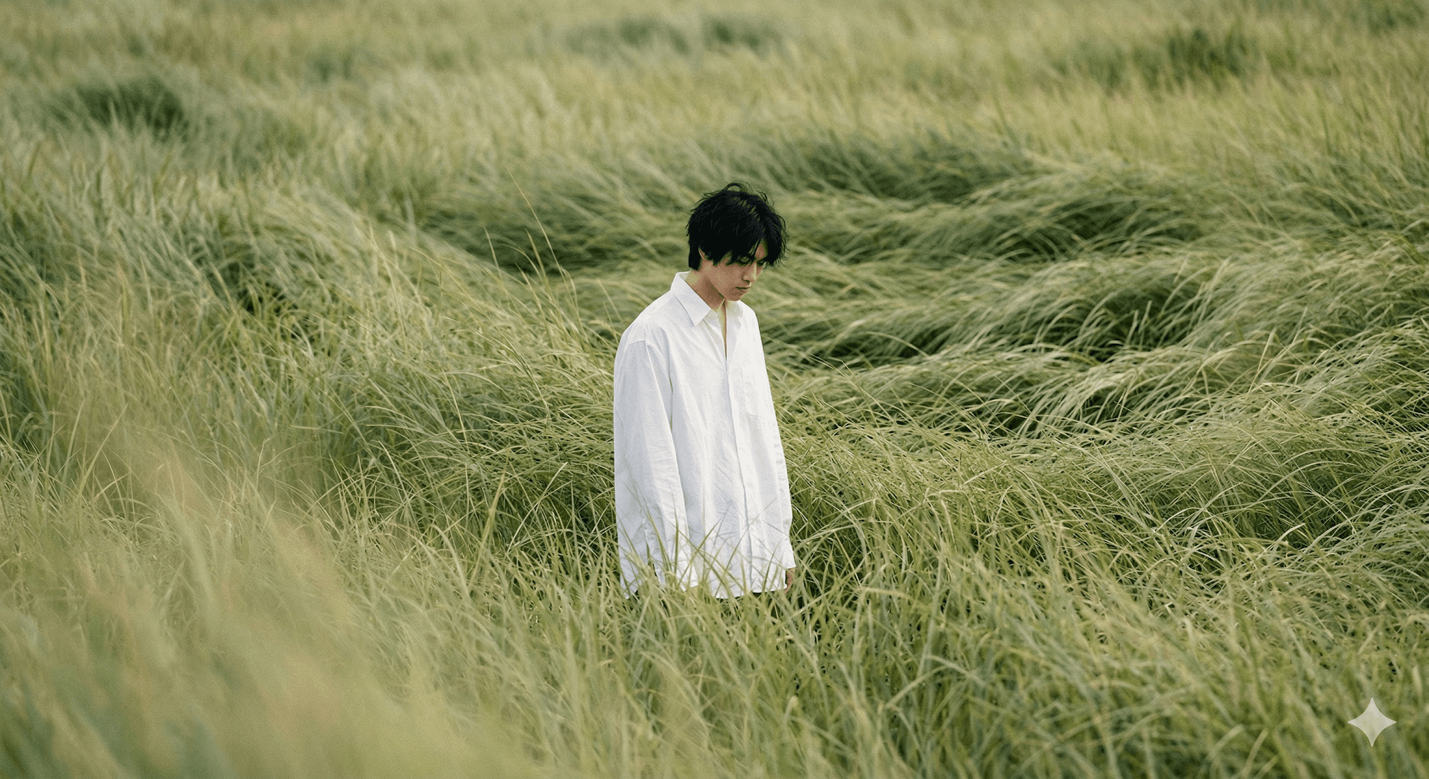 Editorial Young Asian Man With Messy Black Hair Wearing preview