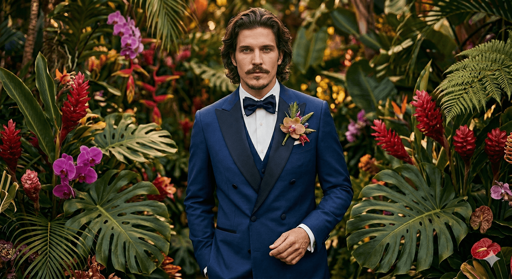 Editorial Young Man With Shoulder-length Wavy Hair preview