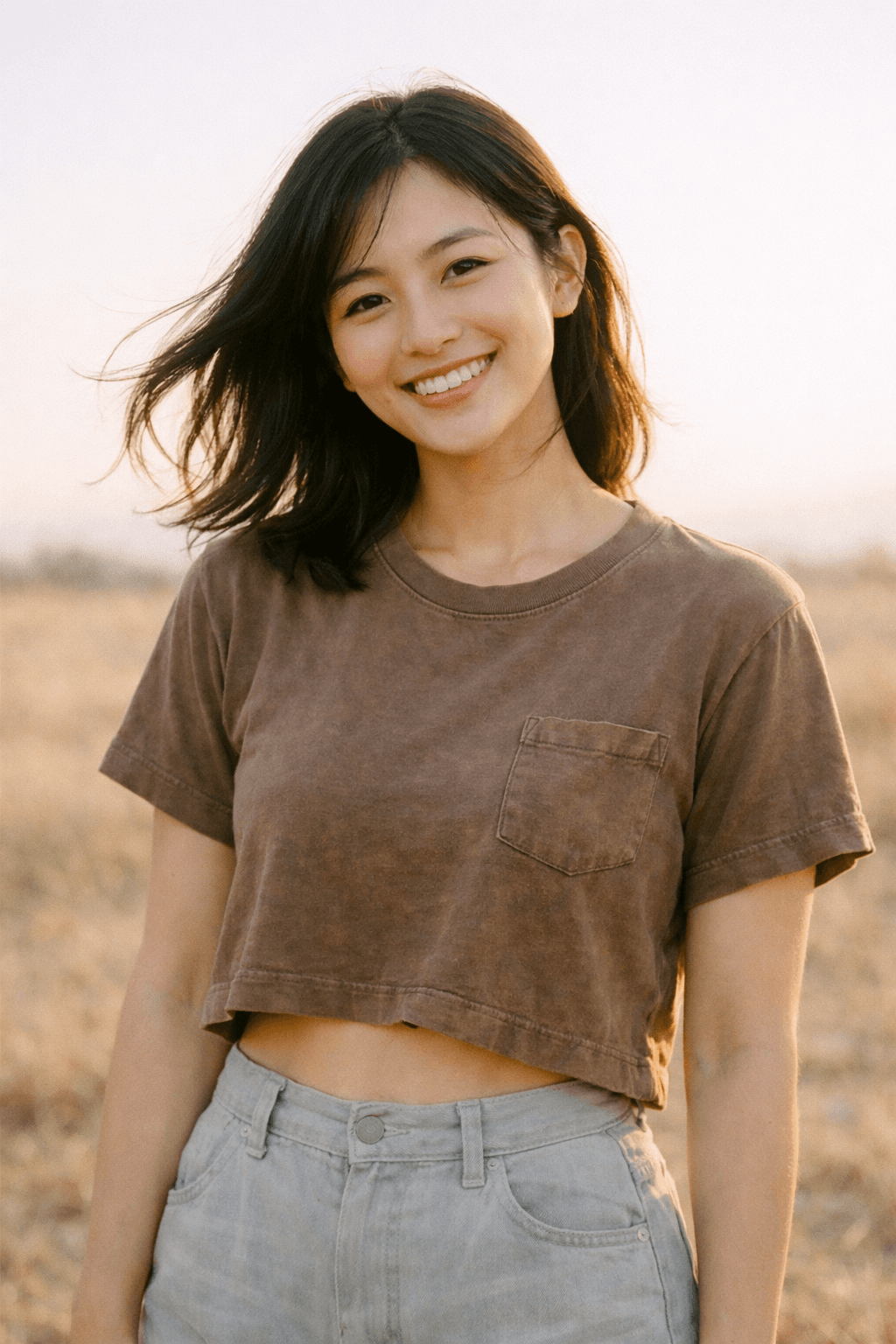 Image Young East Asian Woman Standing Naturally In A preview