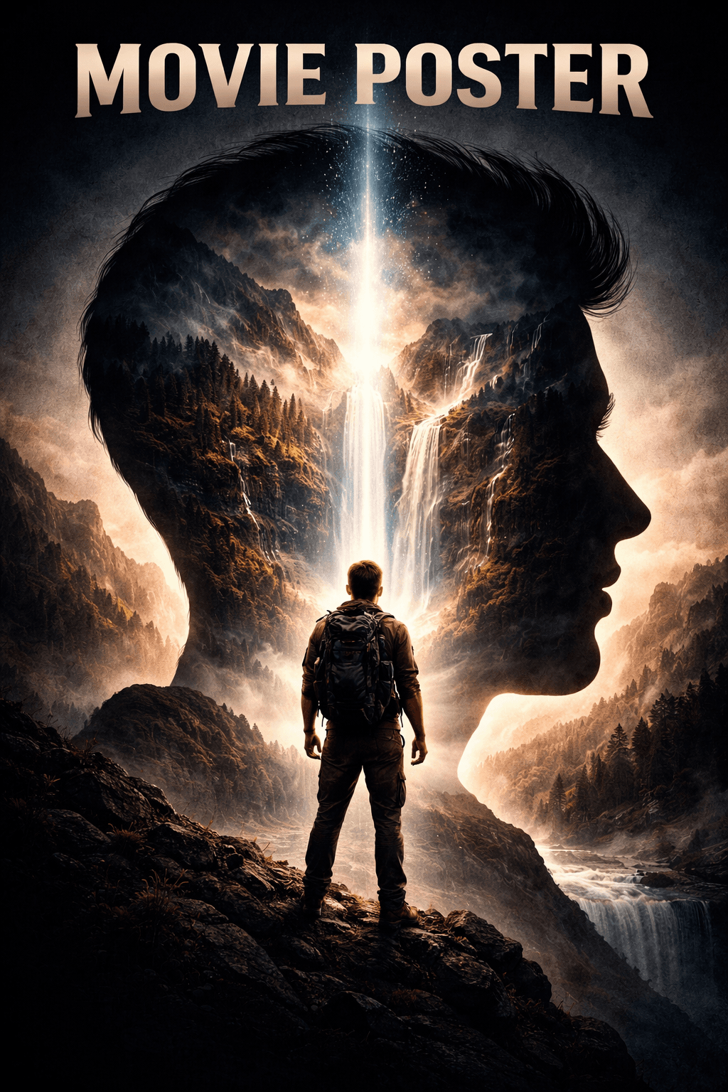 Cinematic Nature Such As A Glowing Waterfall preview