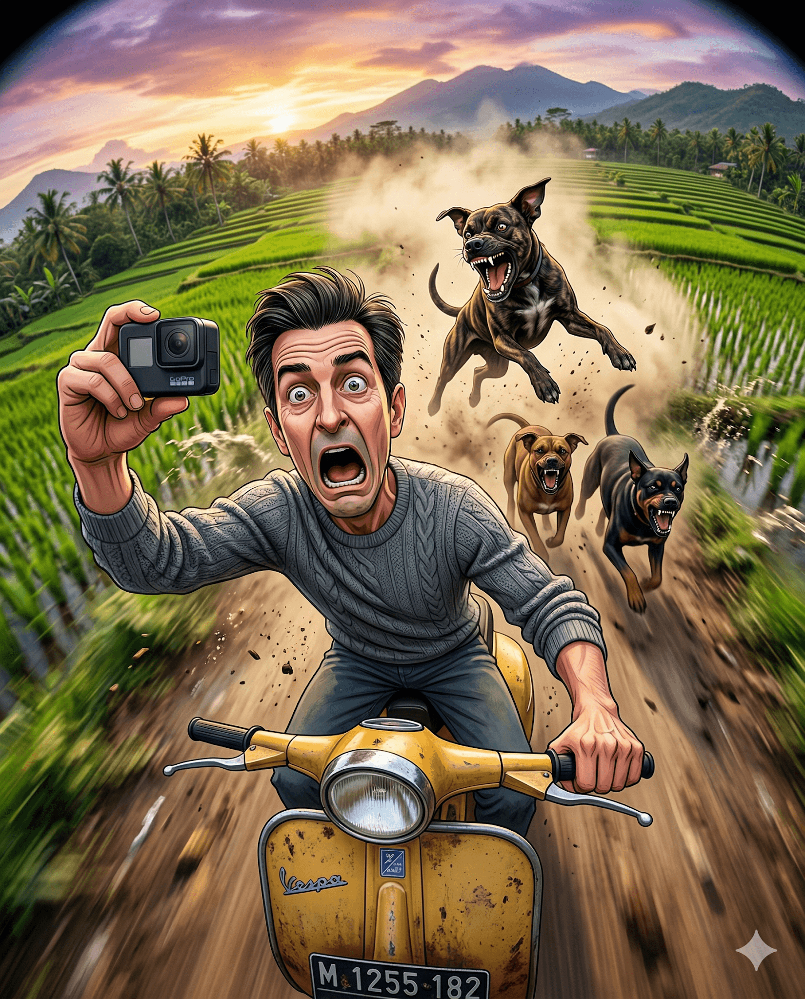 Cinematic Ultra-realistic 4:5 Vertical Format Fisheye Selfie Of... preview
