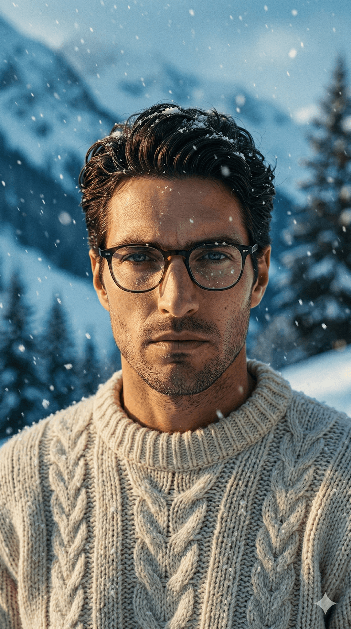 Editorial Ultra-realistic Cinematic Winter Portrait, Use... preview